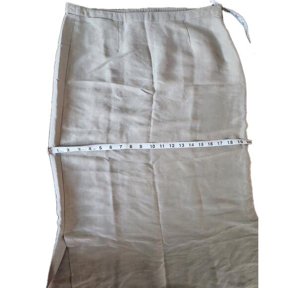 EILEEN FISHER Skirt Raw Silk Midi Straight High Waist Side Zip Gray size PS - Picture 7 of 8